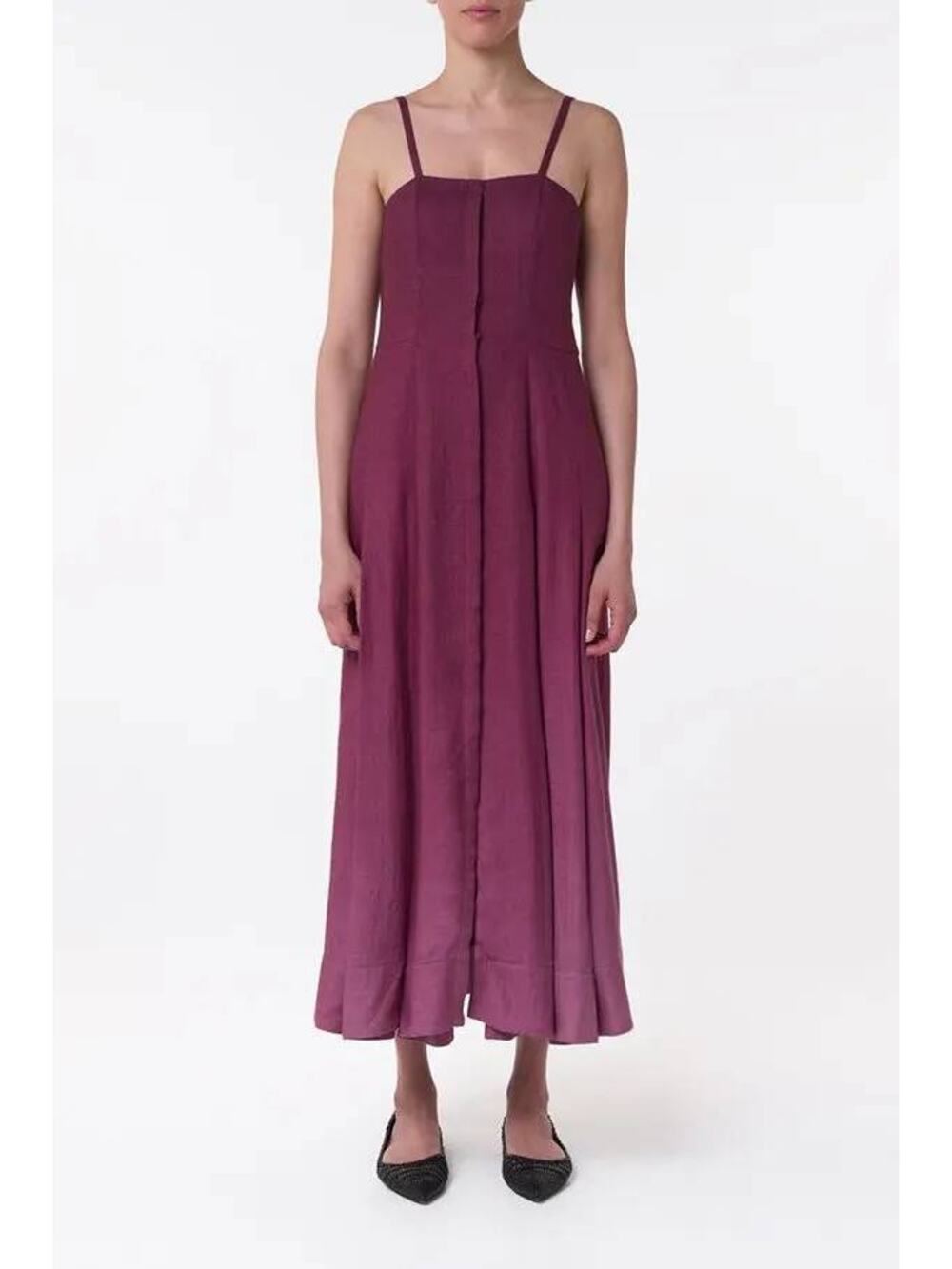 Gabriela Hearst Margritte Midi Dress in Bordeauz IT 40 US 4